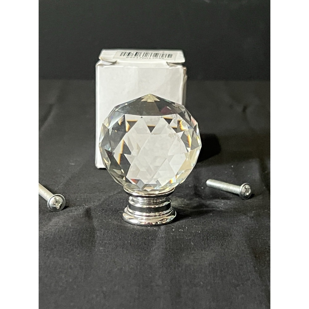 GlideRite 1-5/8" Round K9 Crystal Cabinet Hardware Knob Clear - 9003-CR-40-1‎